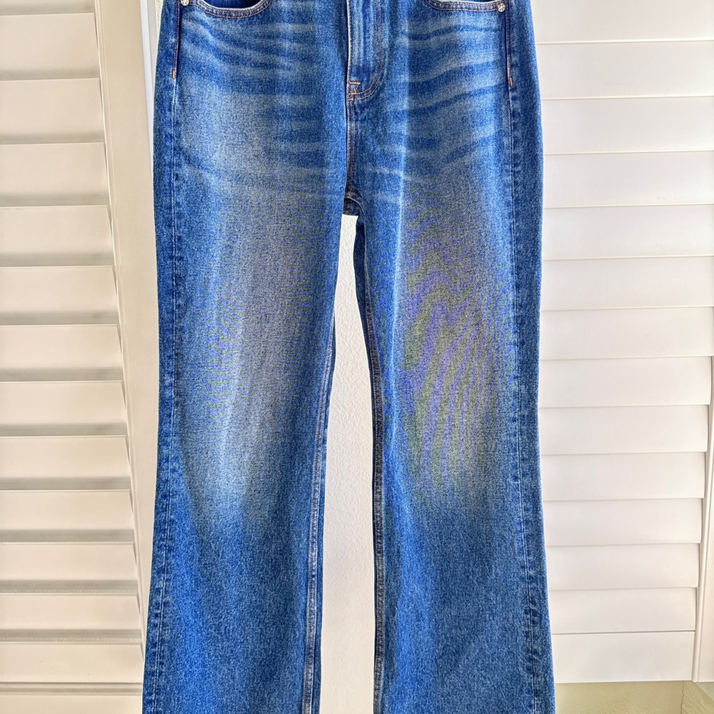 Stitch Fix. Brand: Vigoss. Blue Flare & Wide Leg Jeans with Distressing - Picture 14 of 15